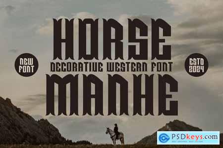 Horse Manhe Western Display Font