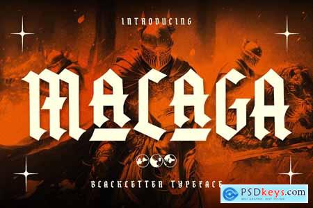 MALAGA Blackletter Typeface Font