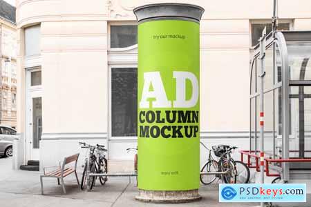 Advertising Column Mockup