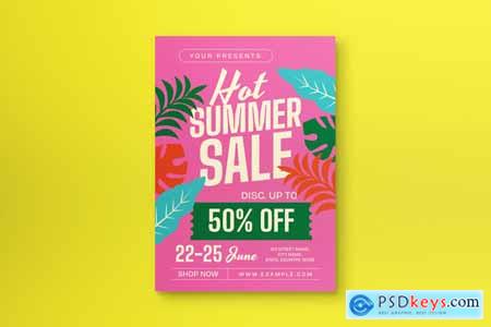 Pink Summer Sale Flyer