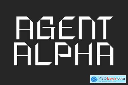 Agent Alpha - Minimal Typeface