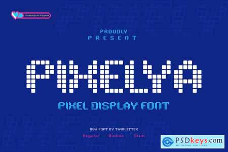 Pixelya - Pixel Display Font