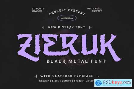Zieruk - Black Metal Font