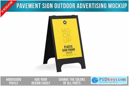 Pavement Sign Outdoor Advertising Mockup