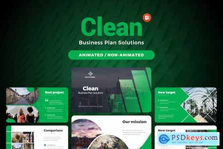 Clean Business Plan Solutions Infographics