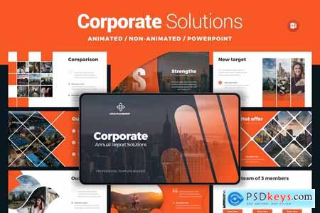Corporate Annual Report Solutions Infographics