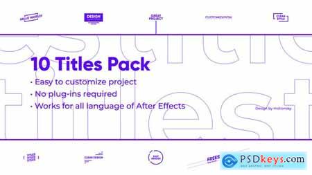 10 Quaint Titles Pack After Effects 51505096