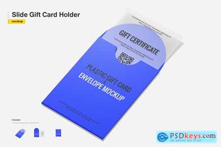 Slide Gift Card Holder Mockup