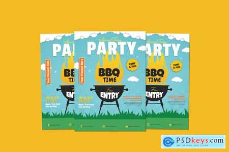 Bbq Time Party Flyer
