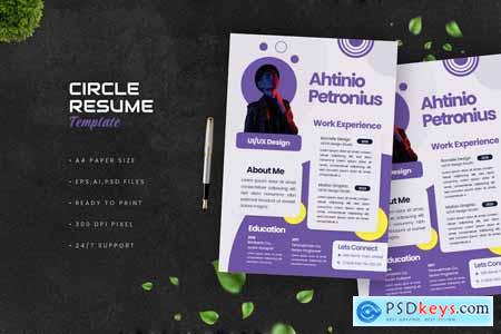 Circle Purple Resume