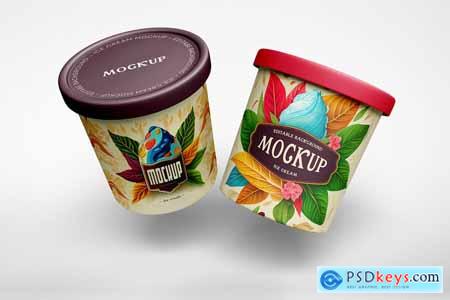 Ice Cream Cup Mockup Ice Cream Box