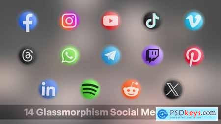 Glassmorphism Social Media Icons 51411403