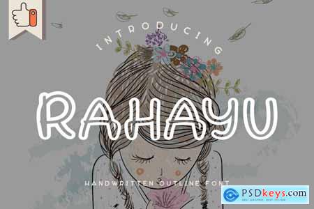 Rahayu Handwritten Outline Font