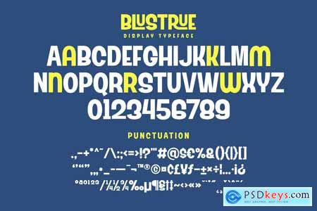 Blustrue - Fun Display Typeface