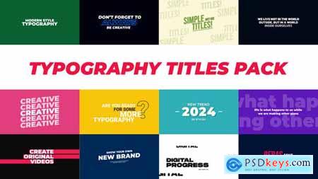 Typography Titles Pack AE 51555894