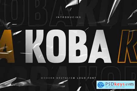 KOBA - Modern Brutalism Logo Font