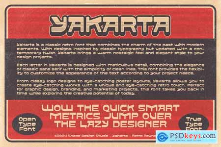 Yakarta - Retro Round Font