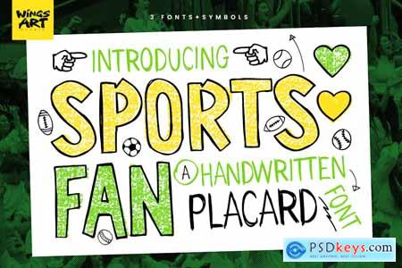 Sports Fan - A Handwritten Placard Font
