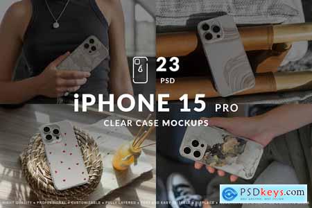 iPhone 15 Pro Clear Case Mockups