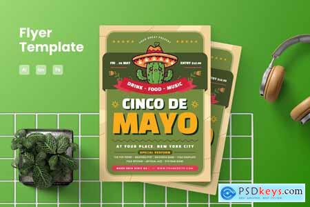 Green Cinco De Mayo Flyer