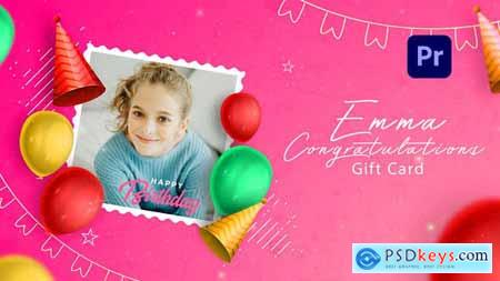 Birthday Premier Pro Gift Card Slideshow Birthday Opener 51604879