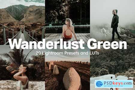20 Wanderlust Green Lightroom Presets and LUTs