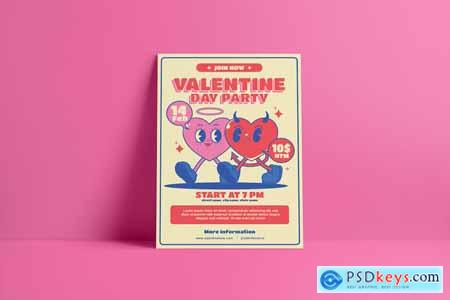 Valentine Party Retro Poster