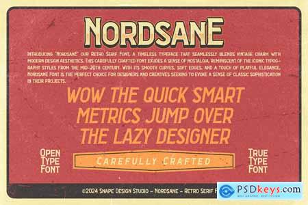 Nordsane - Retro Serif Font
