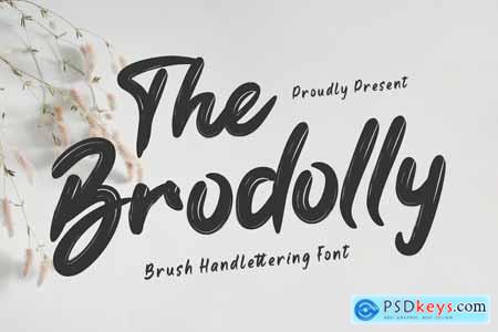 the Brodolly - Brush Handwritten Font