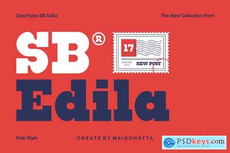 SB Edila - Modern Slab Serif Font