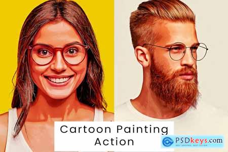 Cartoon Painting Action