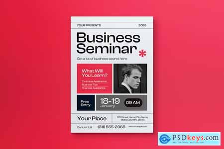 Minimalist Modern Business Seminar Flyer