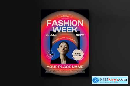 Colorful Gradient Fashion Week Flyer