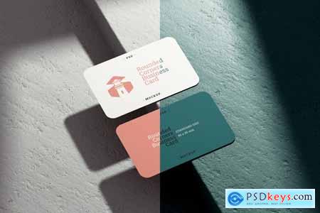 Rounded Corners Business Card Mockup
