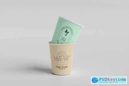 Paper Cup Display Mockup