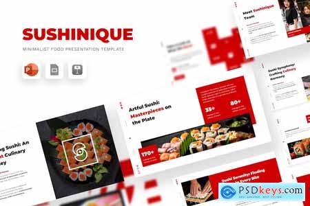 Sushinique Japanese Food PowerPoint Light Mode