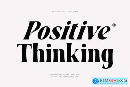 Positive Thinking Family Serif Font Text