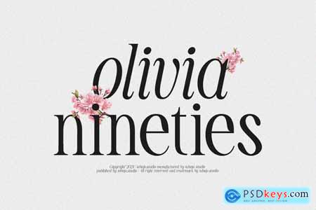 Olivia Nineties - Regular Italic Font