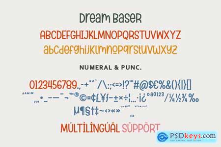 Dream Baser- Playful Hand-Drawn Display Font