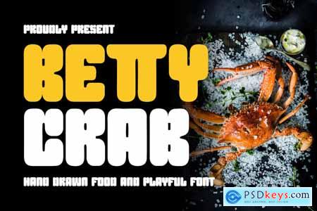 Betty Crab - Hand Drawn Food And Playful Font