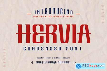 Hervia - Condensed Font