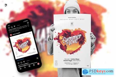 Summer Of Love 2  Poster, Flyer Template