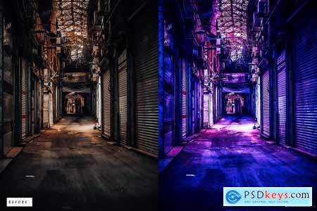 City Purple Photoshop Effect