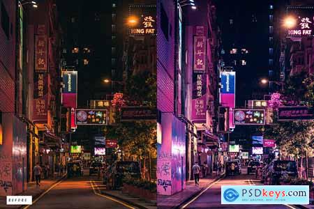City Purple Photoshop Effect