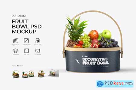Decorative Fruit Container Bowl Mockup