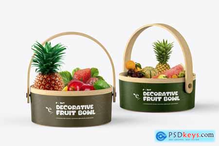 Decorative Fruit Container Bowl Mockup