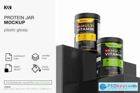 Protein Jar Mockup