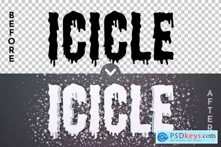 Icicle - Editable Text Effect, Font Style