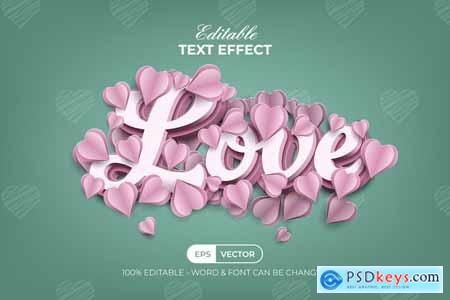 Love Text Effect 3D Style