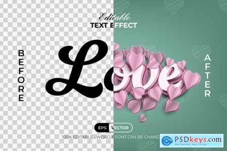 Love Text Effect 3D Style